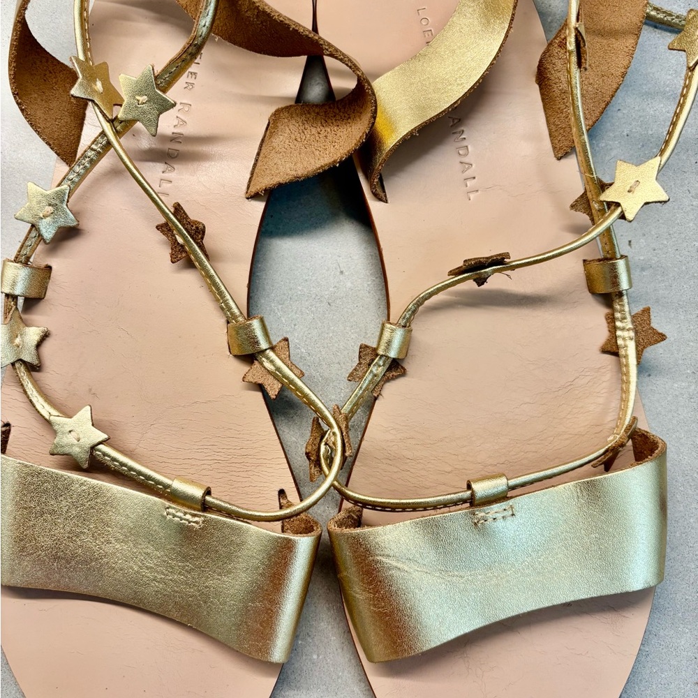 Loeffler Randall Starla Sandal in Gold Size 10 Gold Wrap Sandal